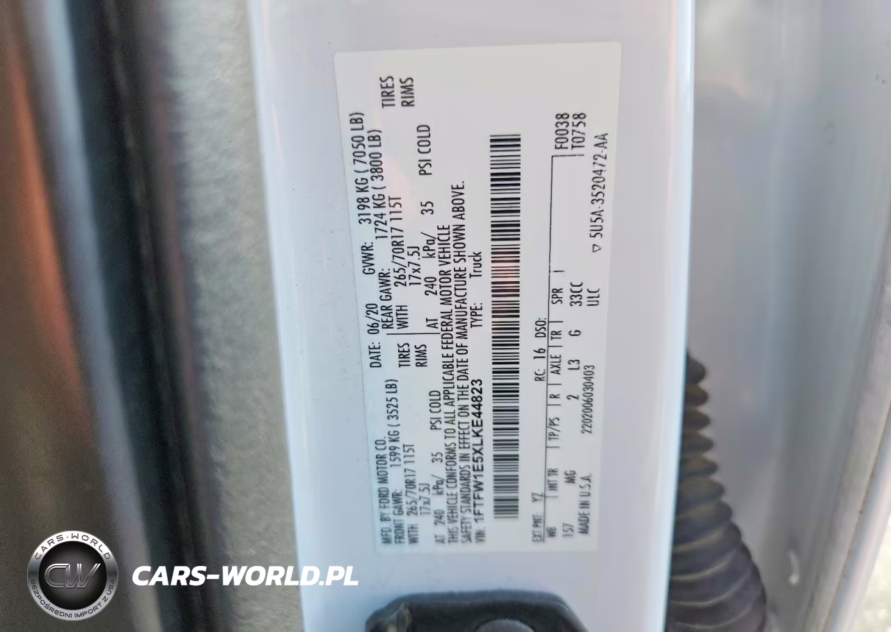 2020 Ford F150 Supercrew VIN:1FTFW1E5XLKE44823 - 12