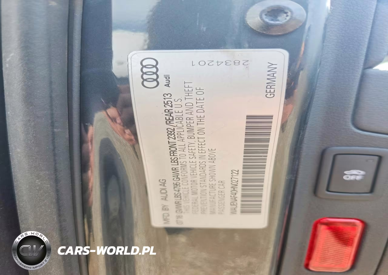 2017 Audi A4 VIN:WAUENAF40HN027122 - 13