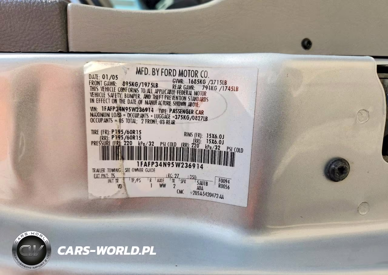 2005 Ford Focus Zx4 VIN:1FAFP34N95W236914 - 12