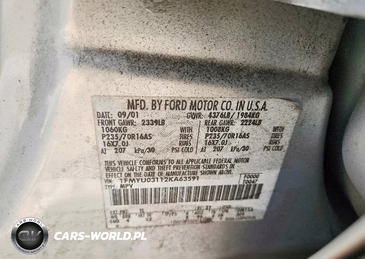 2002 Ford Escape Xlt VIN:1FMYU03112KA63591 - 12