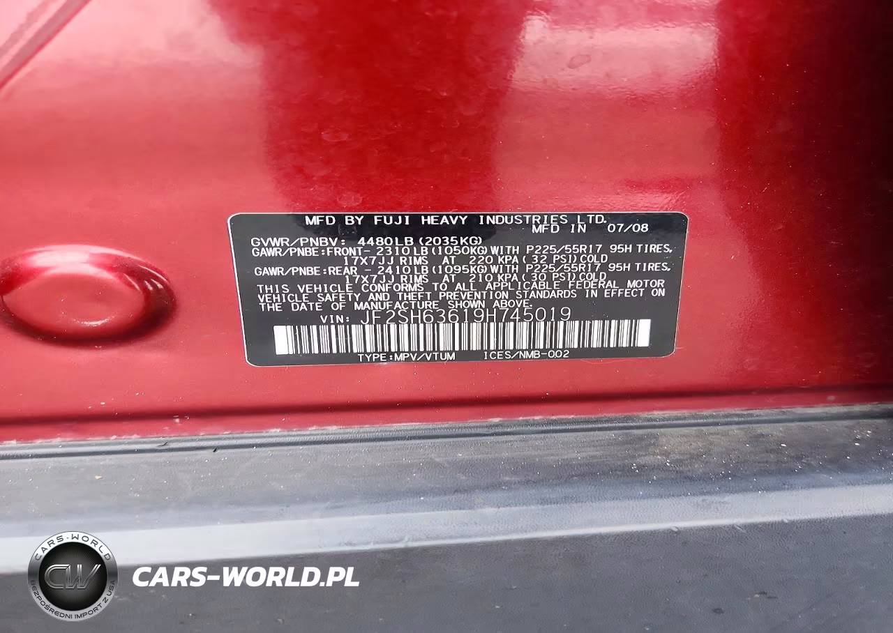 2009 Subaru Forester 2.5X Premium VIN:JF2SH63619H745019 - 13