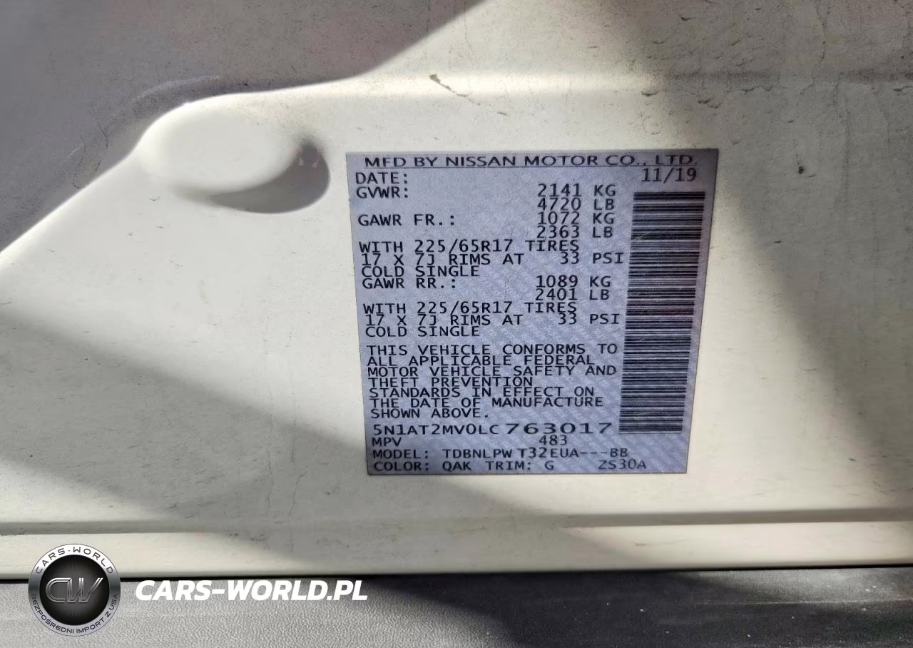 2020 Nissan Rogue S VIN:5N1AT2MV0LC763017 - 14