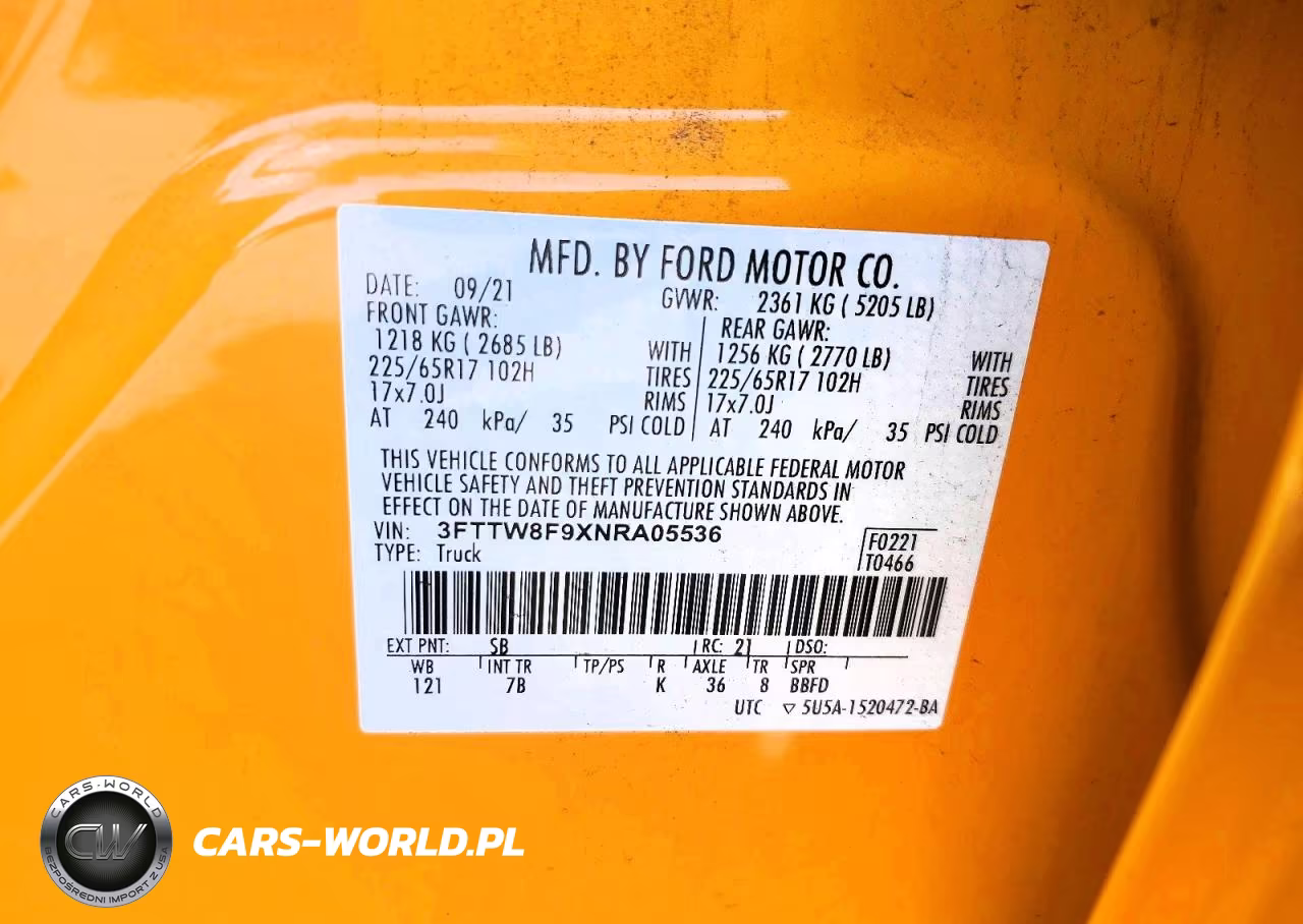 2022 Ford Maverick Xl VIN:3FTTW8F9XNRA05536 - 12