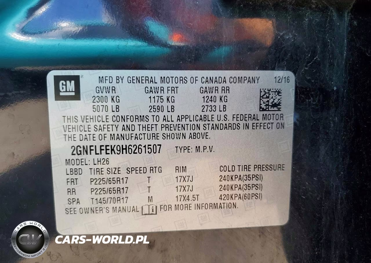 2017 Chevrolet Equinox Lt VIN:2GNFLFEK9H6261507 - 13