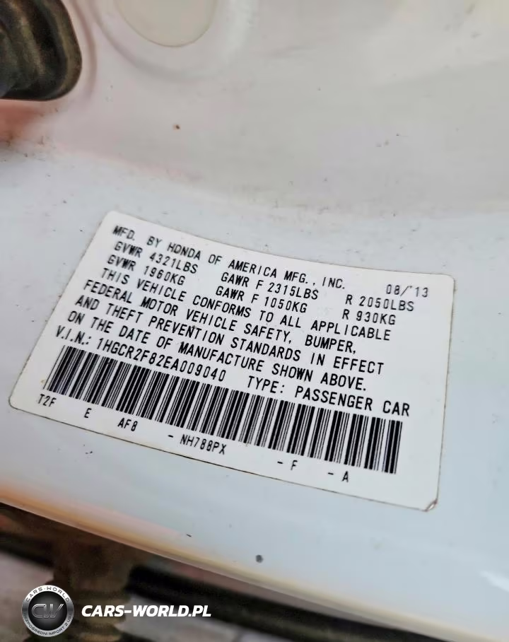 2014 Honda Accord Exl VIN:1HGCR2F82EA009040 - 12