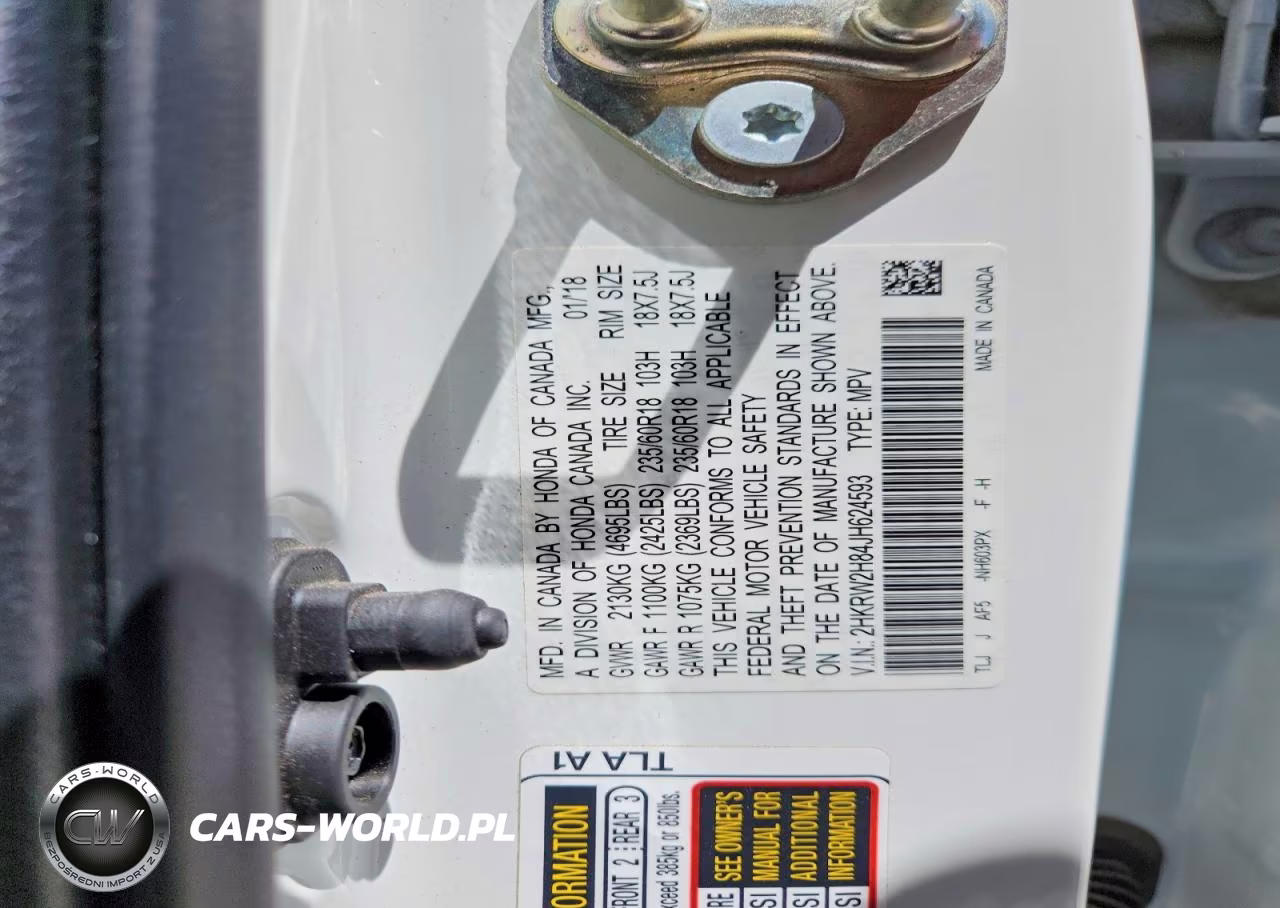 2018 Honda Cr-V Exl VIN:2HKRW2H84JH624593 - 13