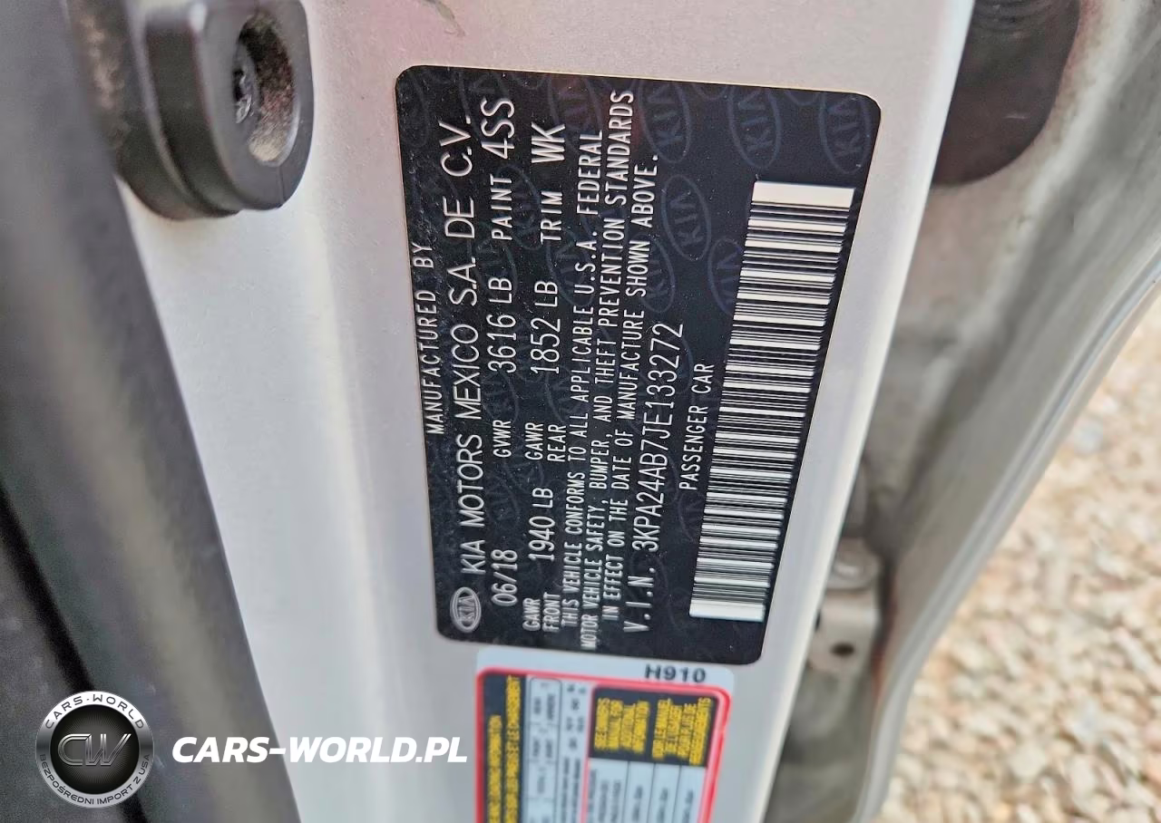 2018 Kia Rio Lx VIN:3KPA24AB7JE133272 - 13