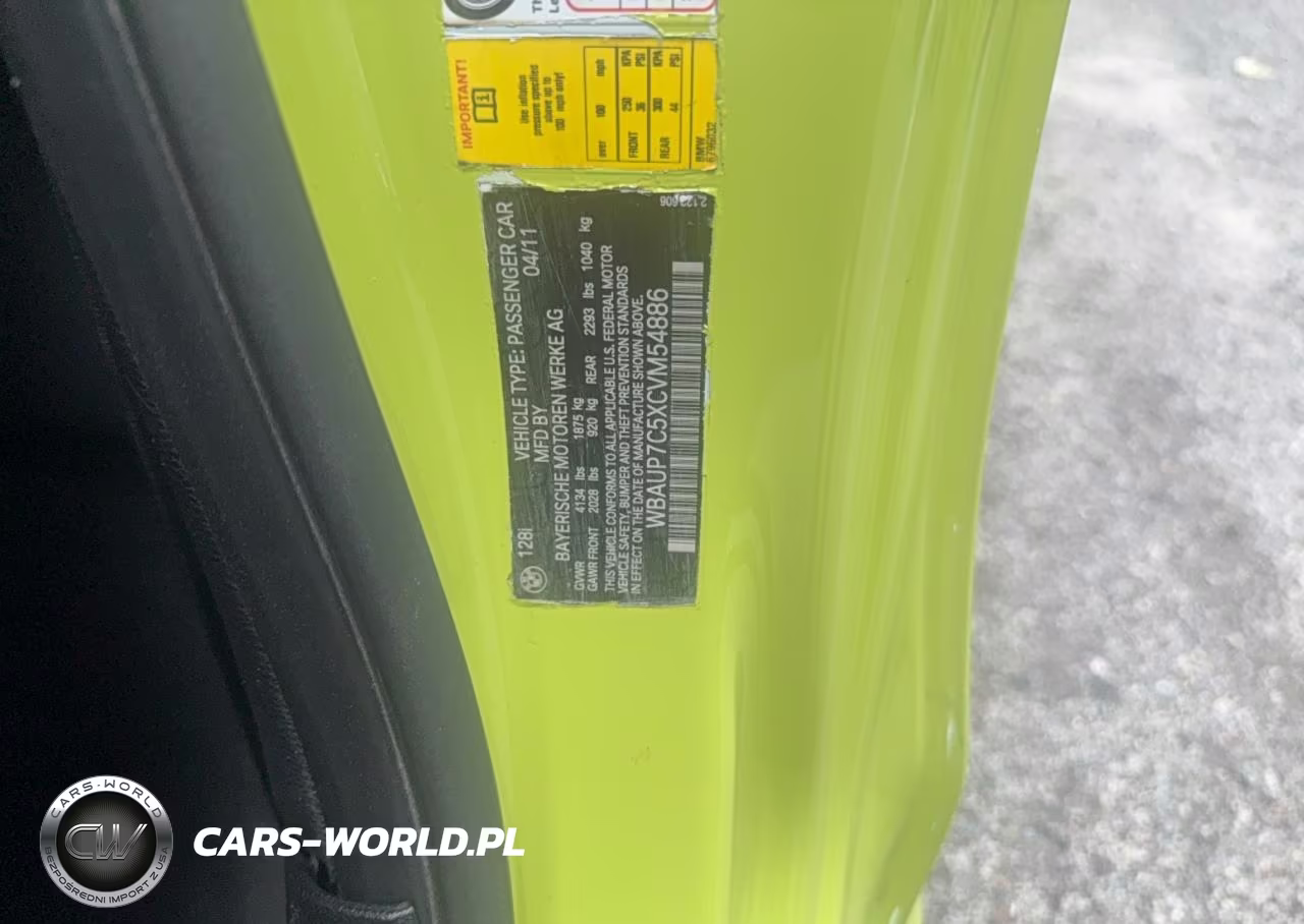 2012 BMW 128 I VIN:WBAUP7C5XCVM54886 - 10