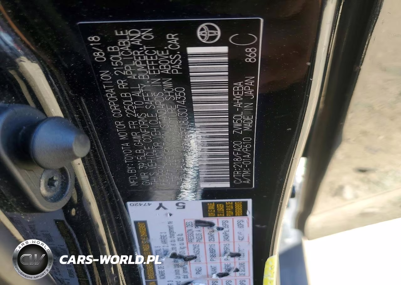 2018 Toyota Prius Two VIN:JTDKBRFU8J3074350 - 12