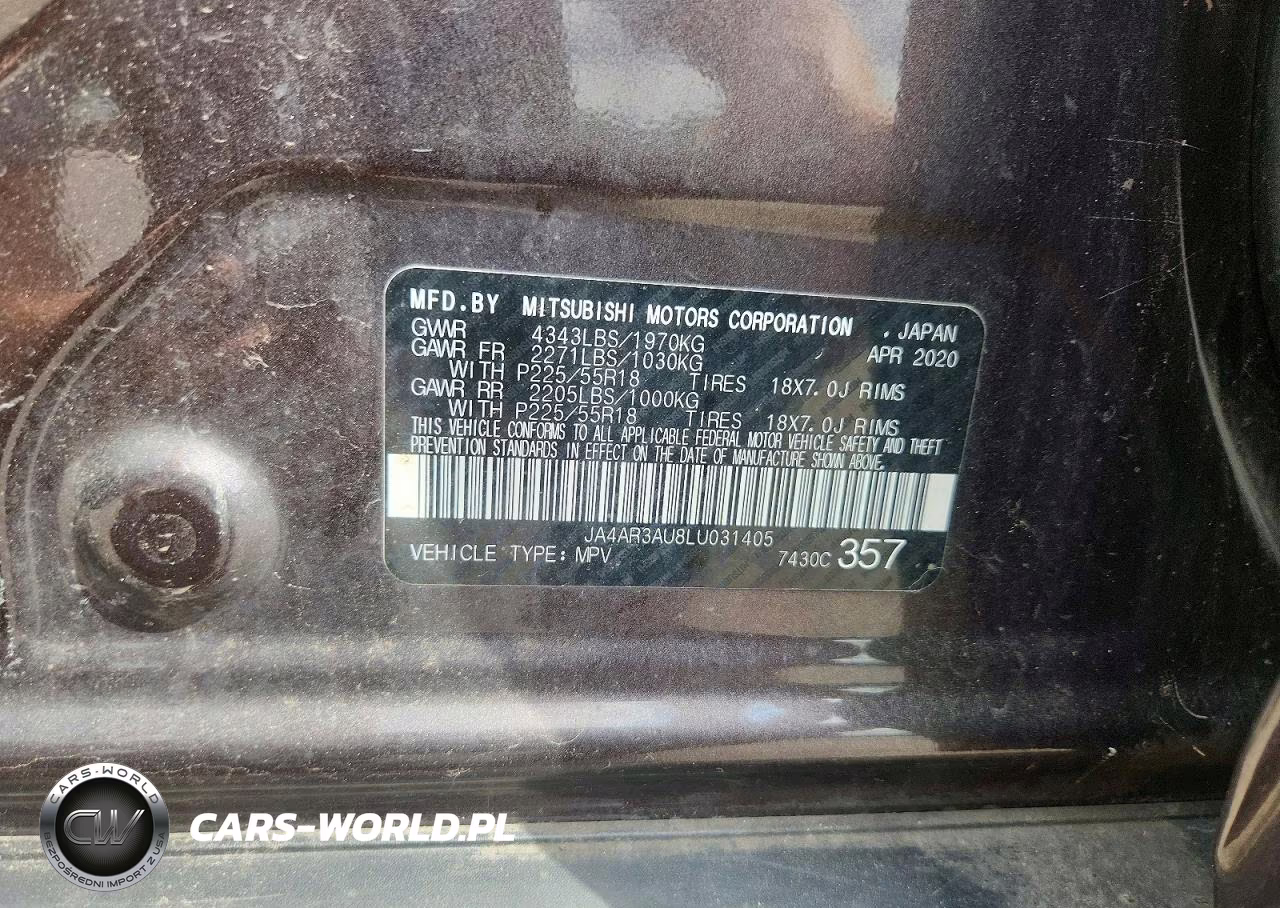 2020 Mitsubishi Outlander Sport Es VIN:JA4AR3AU8LU031405 - 12