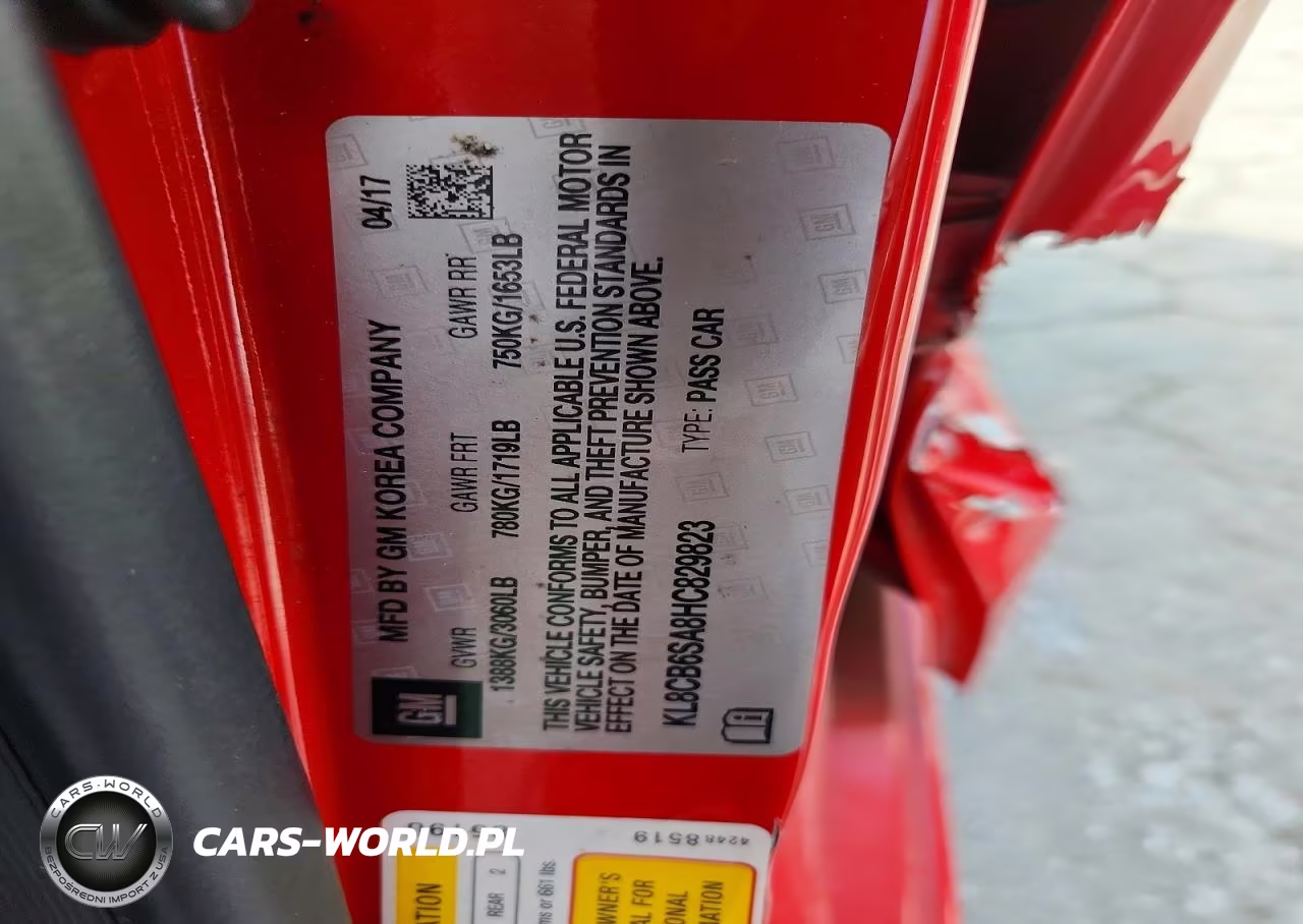 2017 Chevrolet Spark Ls VIN:KL8CB6SA8HC829823 - 12