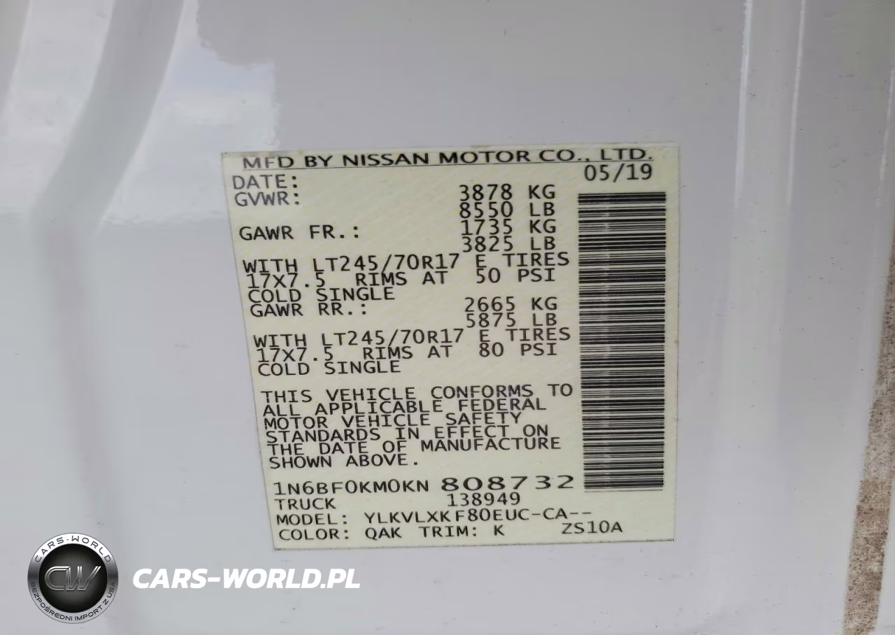 2019 Nissan Nv 1500 Sv Delivery Van VIN:1N6BF0KM0KN808732 - 12