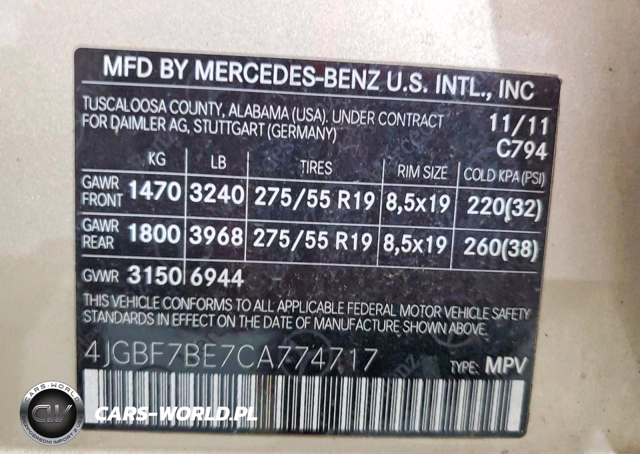 2012 Mercedes-Benz Gl 450 4Matic VIN:4JGBF7BE7CA774717 - 13