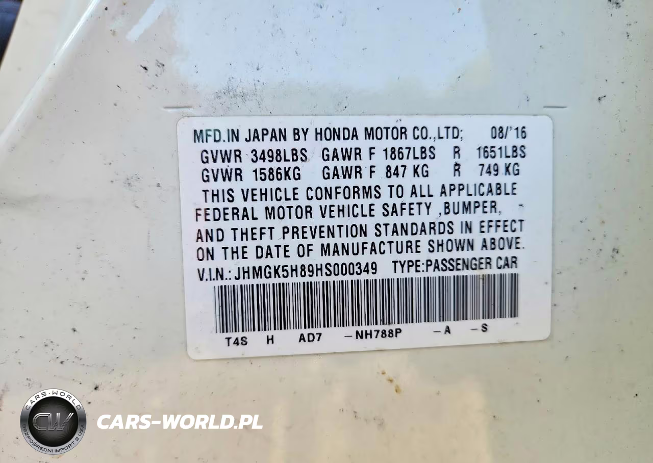 2017 Honda Fit Ex VIN:JHMGK5H89HS000349 - 12