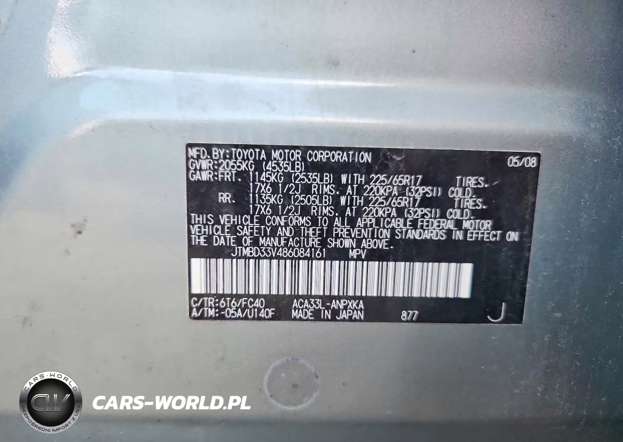 2008 Toyota Rav4 Base VIN:JTMBD33V486084161 - 13