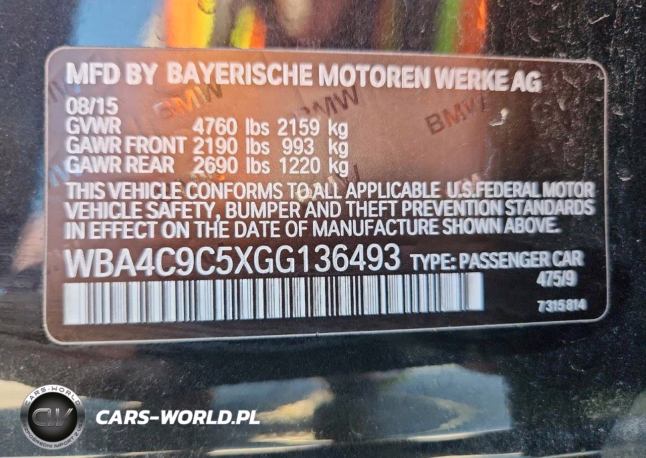 2016 BMW 428 Xi Gran Coupe Sulev VIN:WBA4C9C5XGG136493 - 12