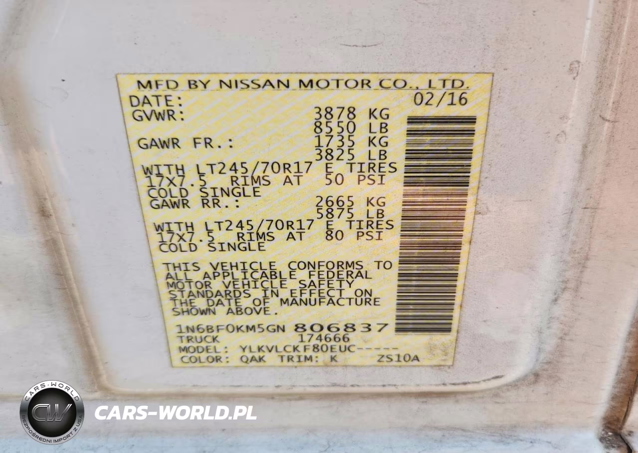 2016 Nissan Nv 1500 S VIN:1N6BF0KM5GN806837 - 13