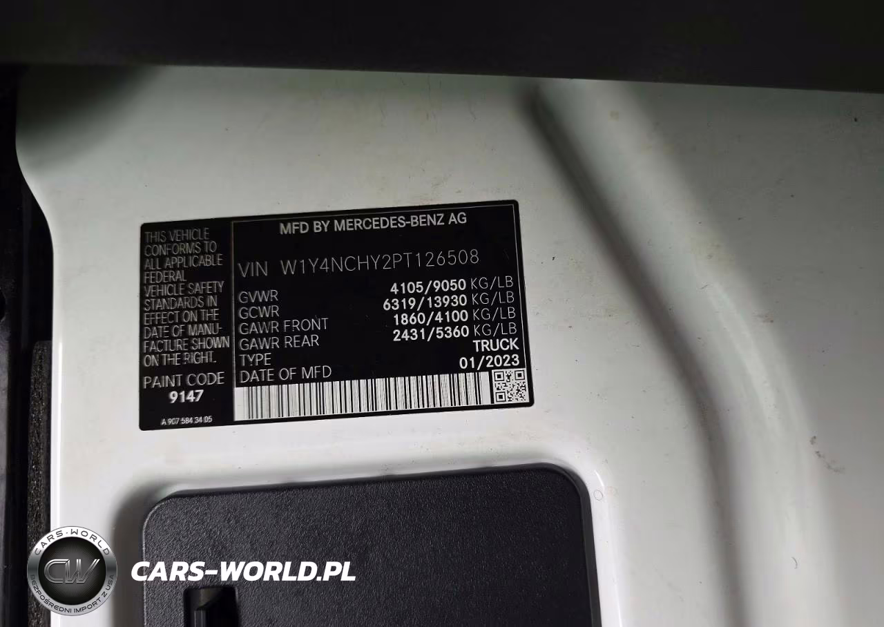 2023 Mercedes-Benz Sprinter 2500 VIN:W1Y4NCHY2PT126508 - 10
