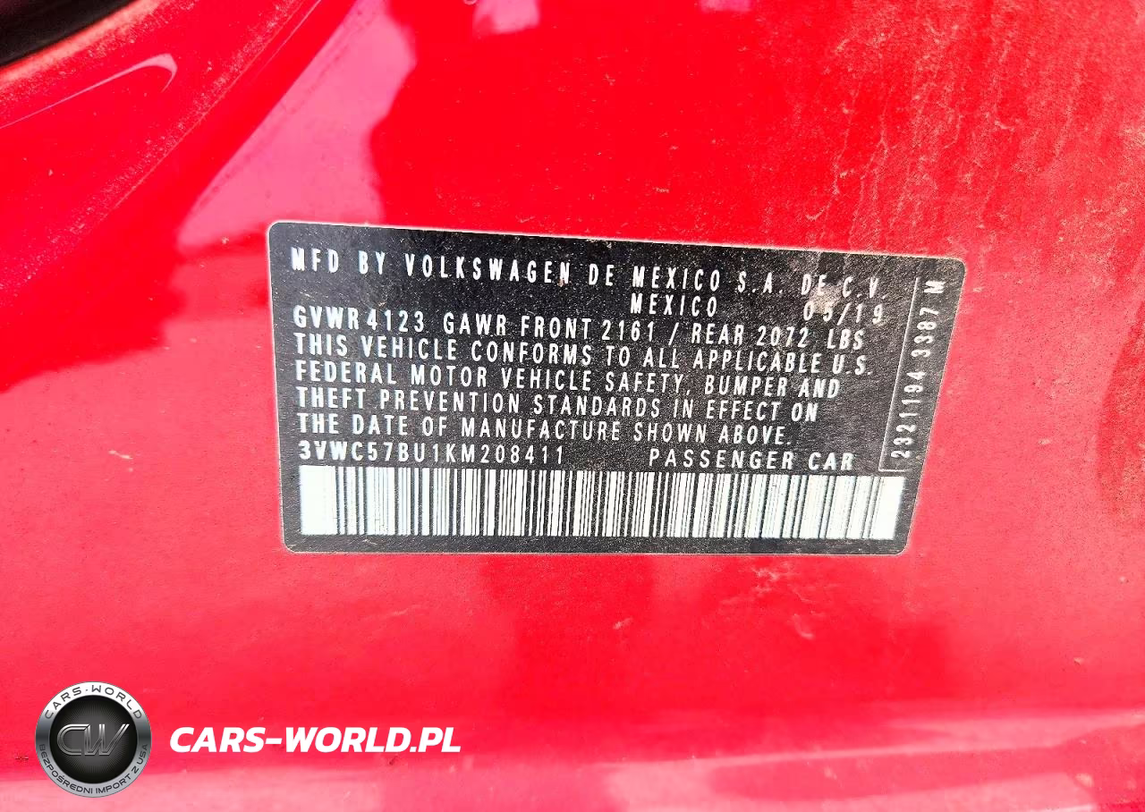 2019 Volkswagen Jetta S VIN:3VWC57BU1KM208411 - 12