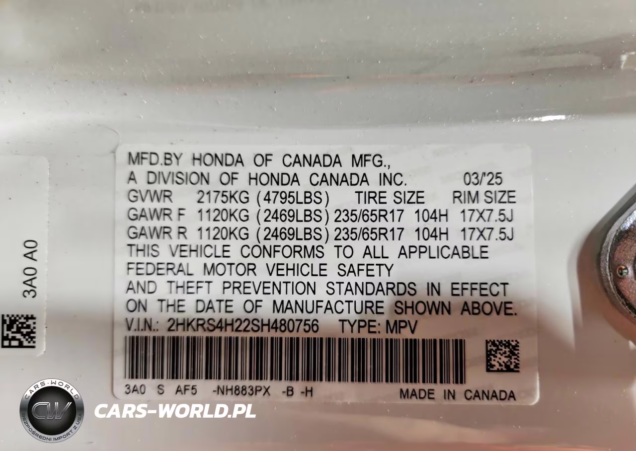 2025 Honda Cr-V Lx VIN:2HKRS4H22SH480756 - 14