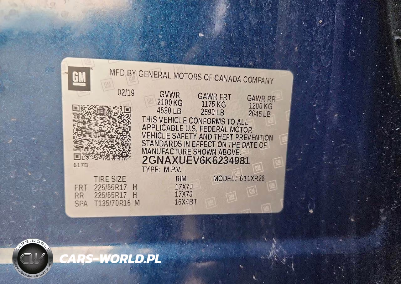 2019 Chevrolet Equinox Lt VIN:2GNAXUEV6K6234981 - 12