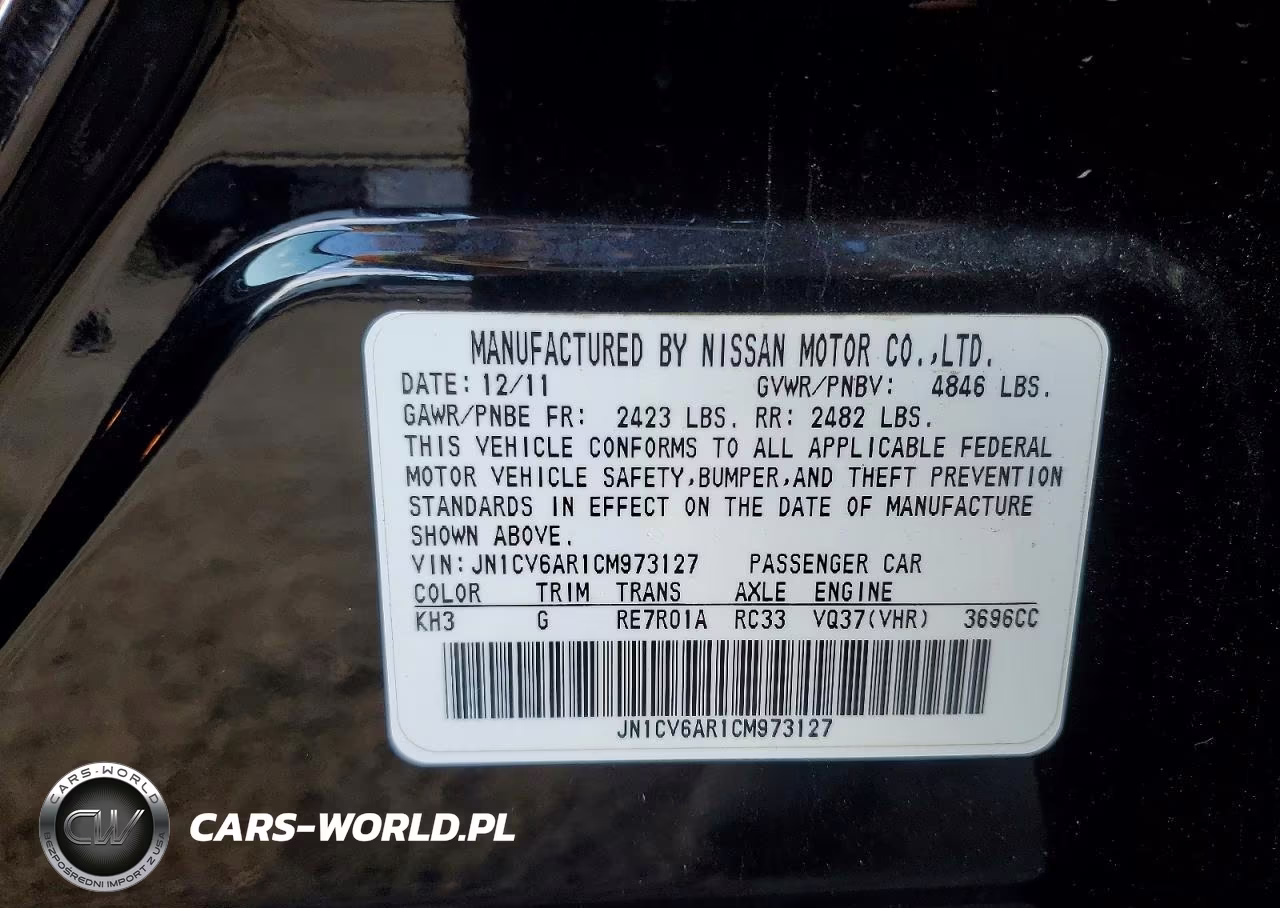 2012 Infiniti G37 Sedan X VIN:JN1CV6AR1CM973127 - 12
