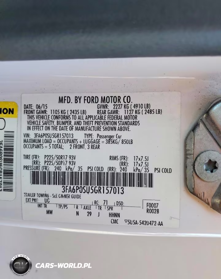 2016 Ford Fusion Titanium Phev VIN:3FA6P0SU5GR157013 - 12