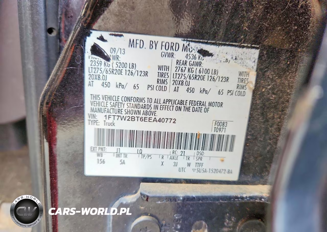 2014 Ford F250 Super Duty VIN:1FT7W2BT6EEA40772 - 12