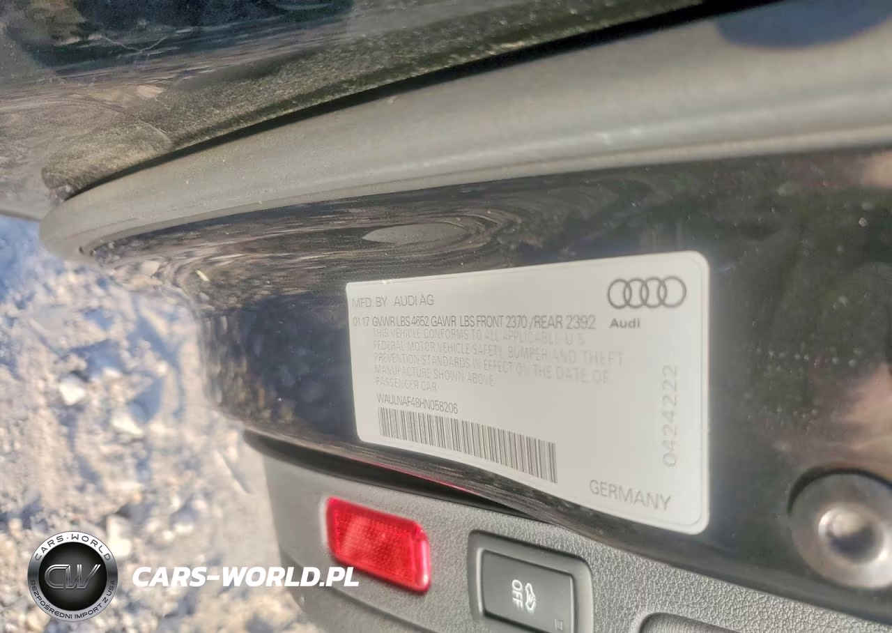 2017 Audi A4 Premium Plus VIN:WAULNAF48HN058206 - 12