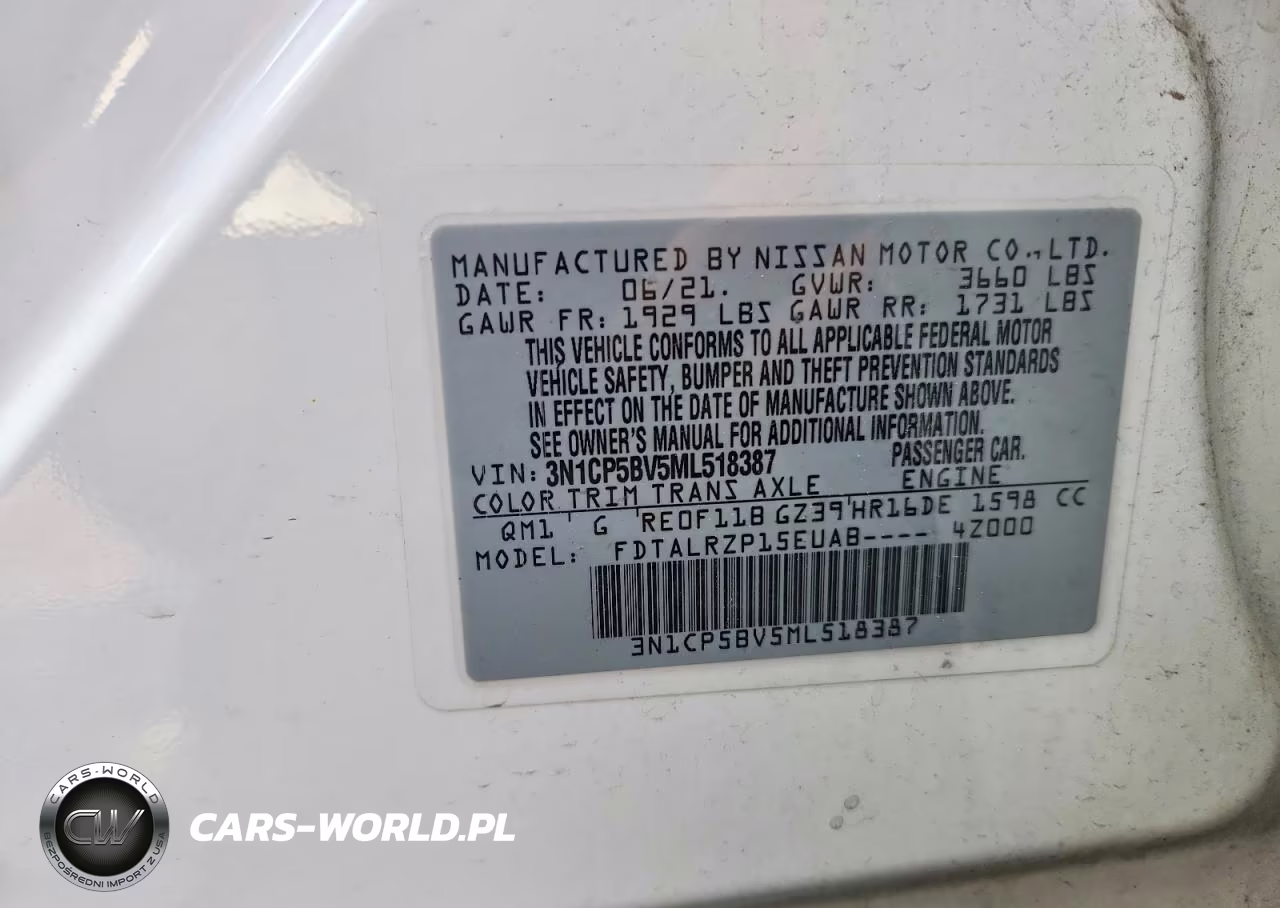 2021 Nissan Kicks S VIN:3N1CP5BV5ML518387 - 12