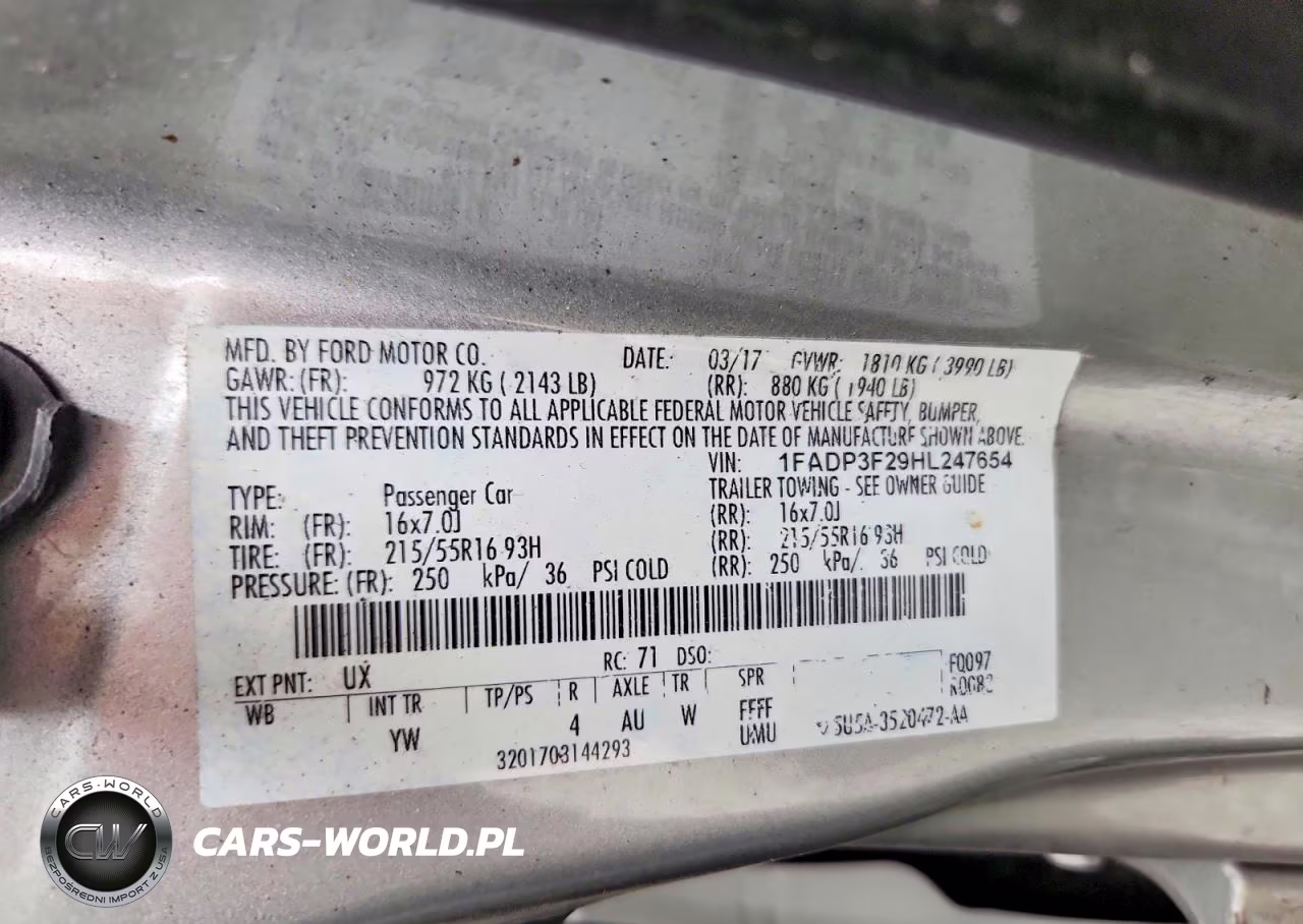 2017 Ford Focus Se VIN:1FADP3F29HL247654 - 12