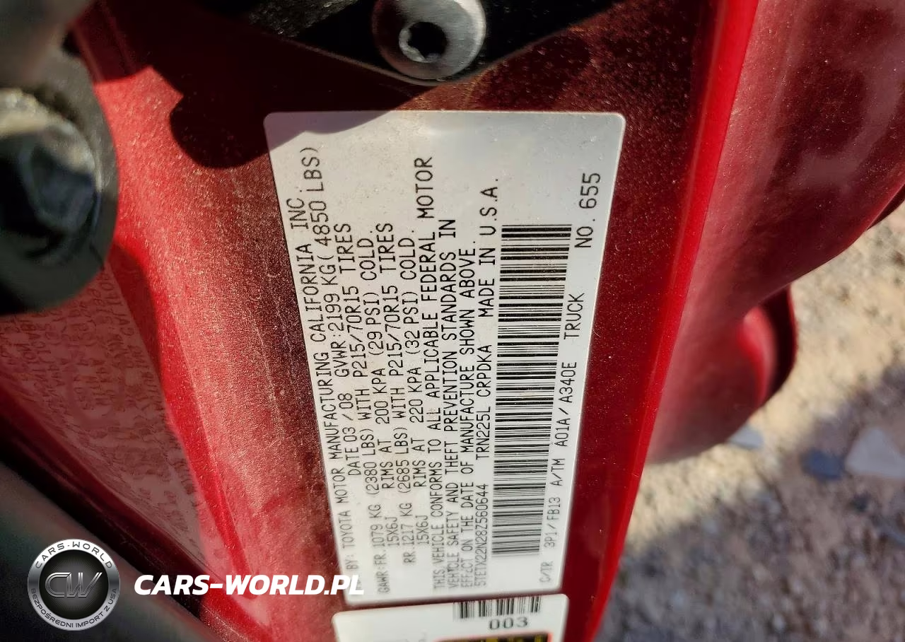 2008 Toyota Tacoma Base VIN:5TETX22N28Z560644 - 12
