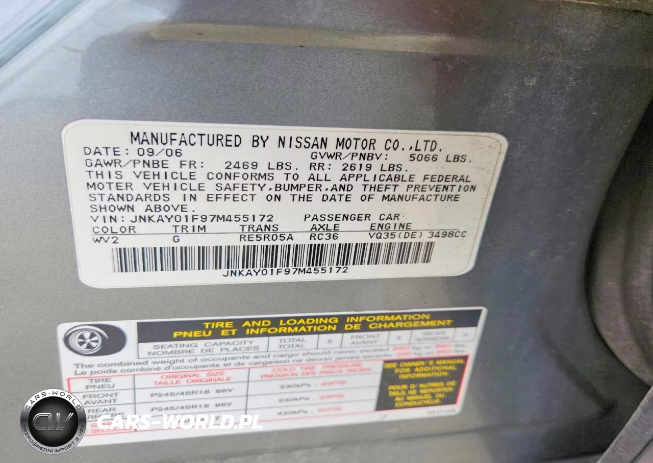 2007 Infiniti M35 X VIN:JNKAY01F97M455172 - 12