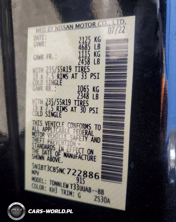 2022 Nissan Rogue Sl VIN:5N1BT3CB5NC722886 - 14