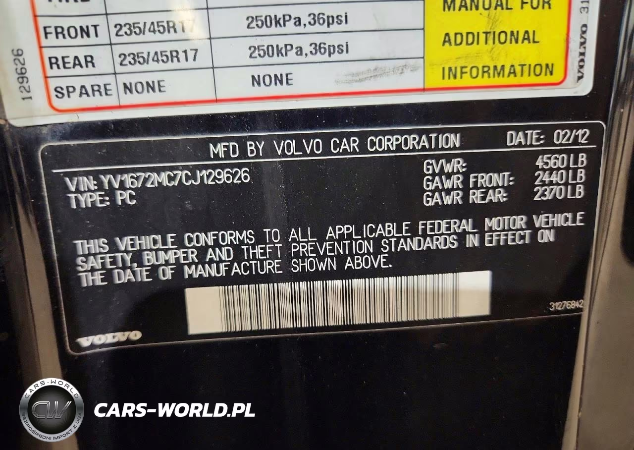 2012 Volvo C70 T5 VIN:YV1672MC7CJ129626 - 12