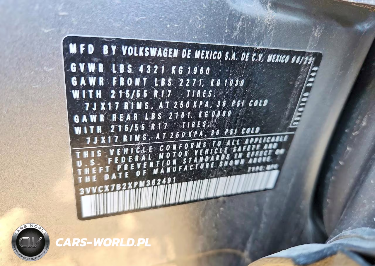2023 Volkswagen Taos S VIN:3VVCX7B2XPM362491 - 13