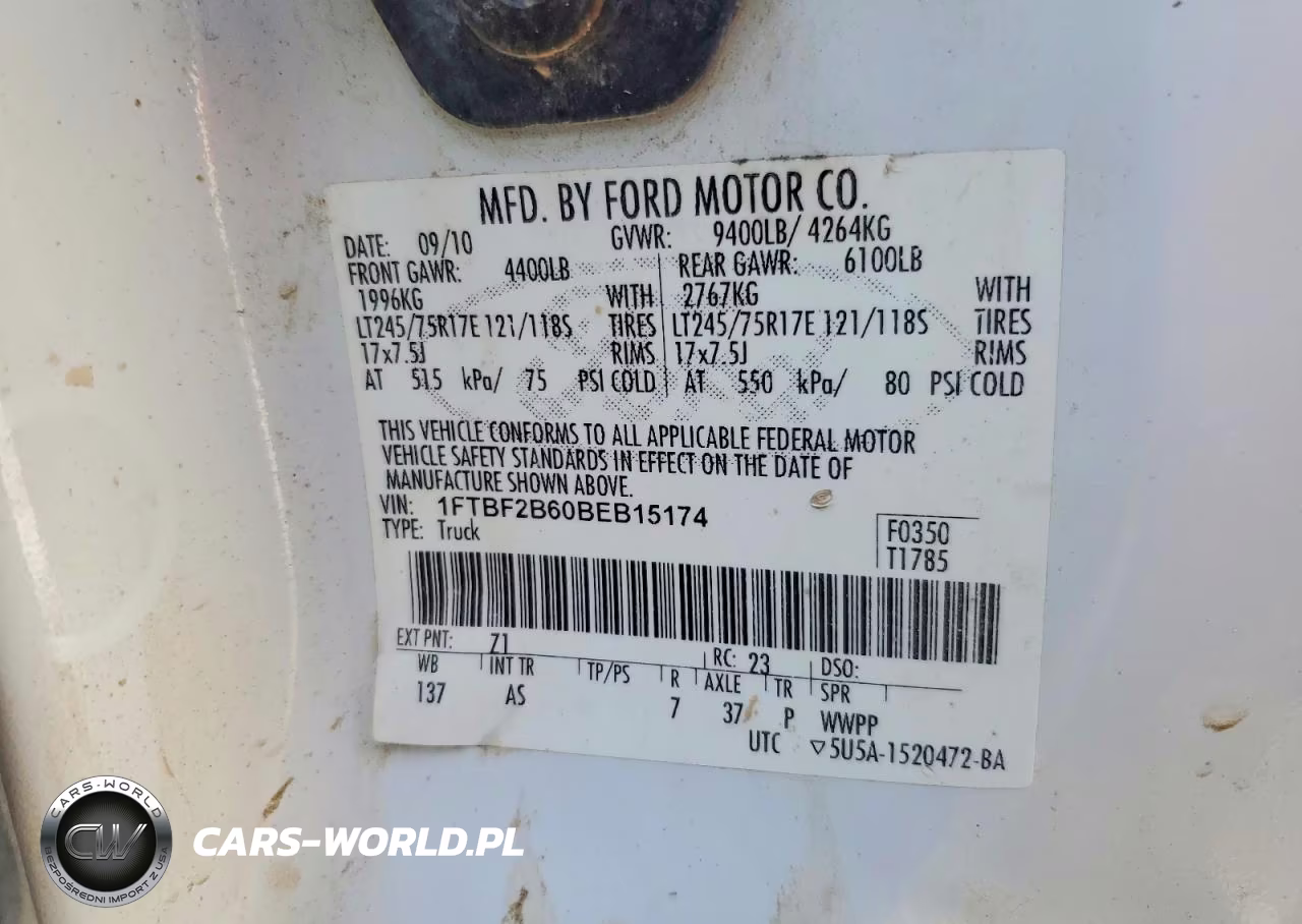 2011 Ford F250 Super Duty VIN:1FTBF2B60BEB15174 - 13
