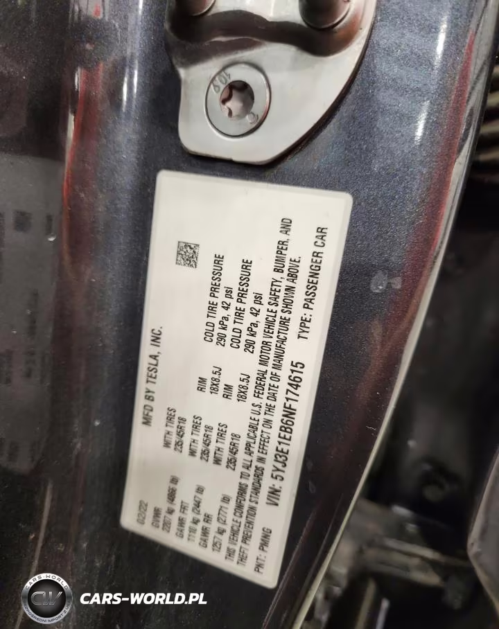 2022 Tesla Model 3 VIN:5YJ3E1EB6NF174615 - 12