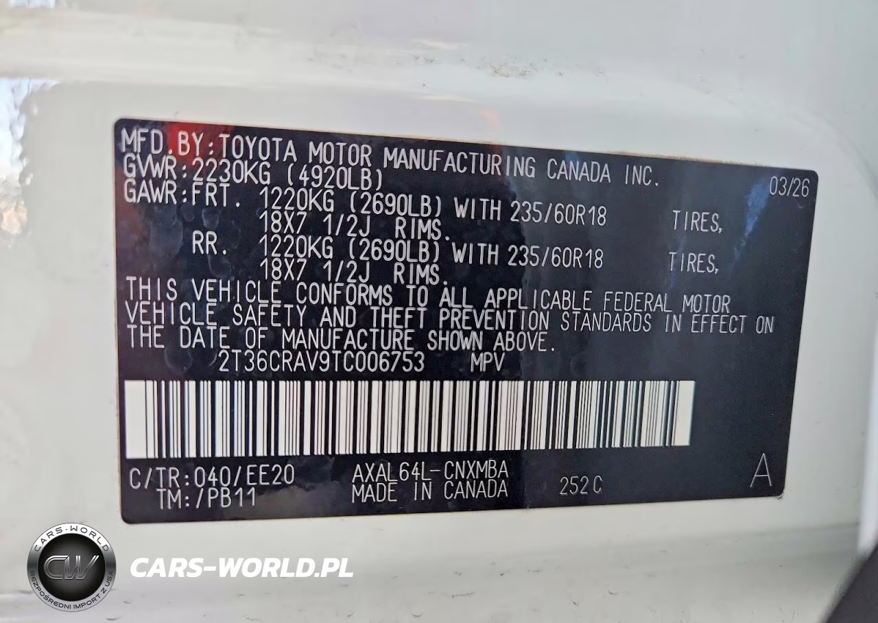 2026 Toyota Rav4 Xle Premium VIN:2T36CRAV9TC006753 - 14