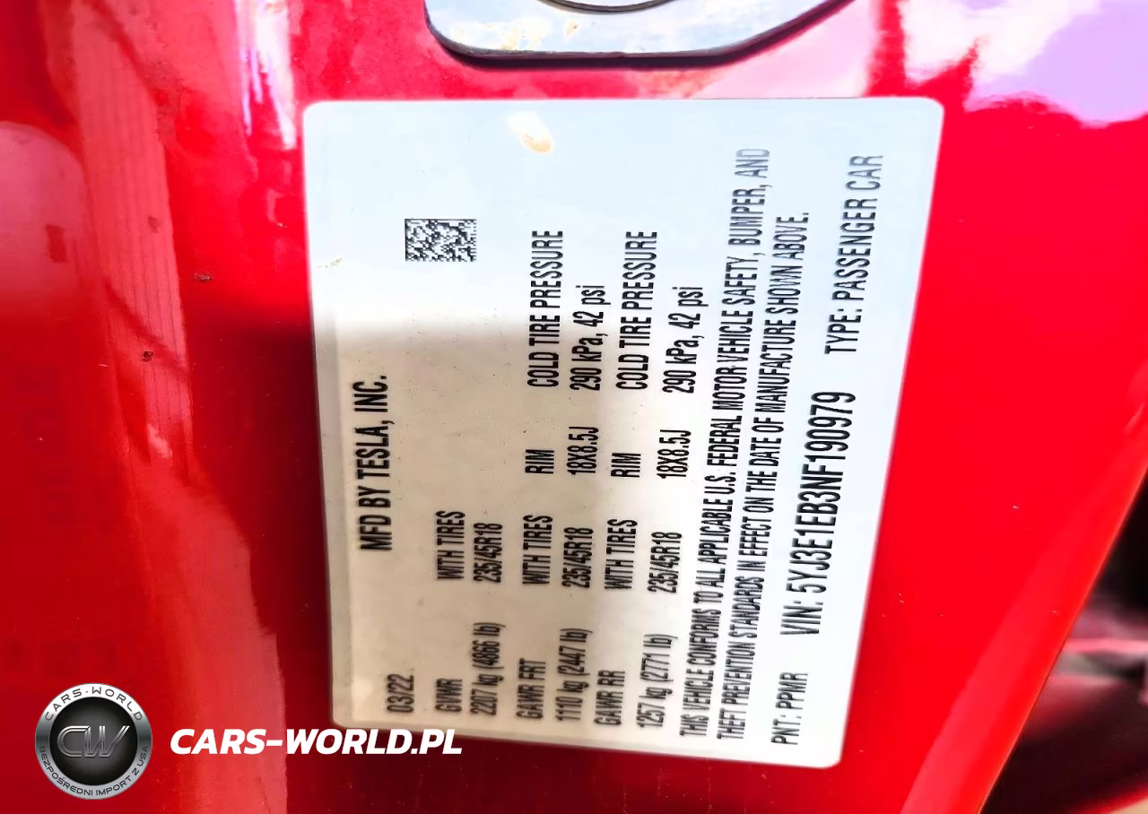 2022 Tesla Model 3 VIN:5YJ3E1EB3NF190979 - 12