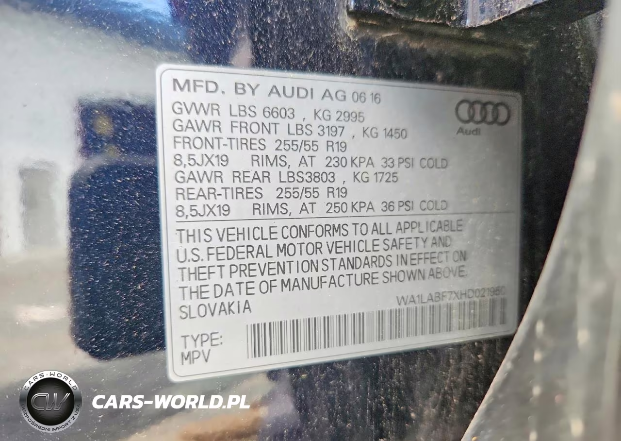 2017 Audi Q7 Premium Plus VIN:WA1LABF7XHD021950 - 13