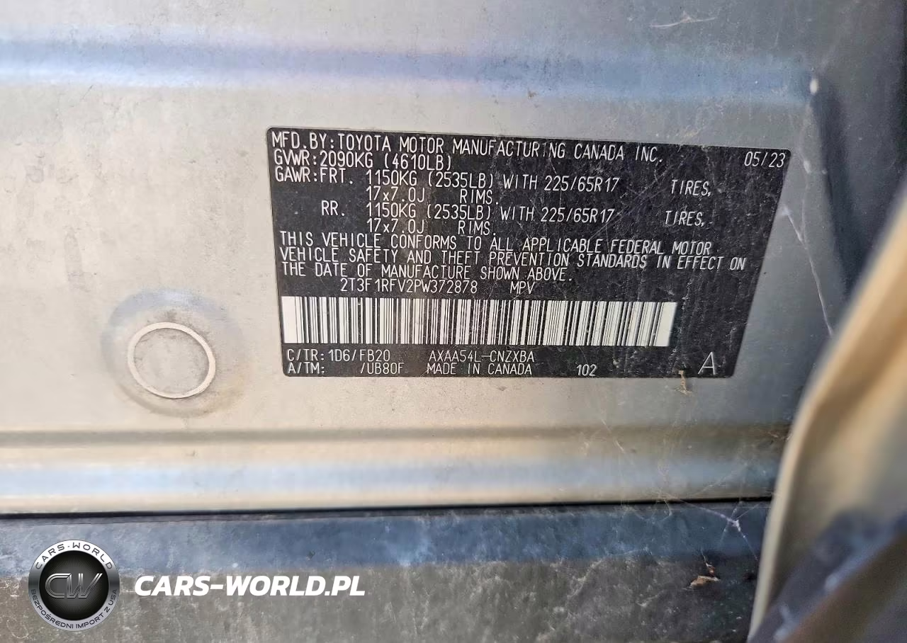 2023 Toyota Rav4 Le VIN:2T3F1RFV2PW372878 - 13