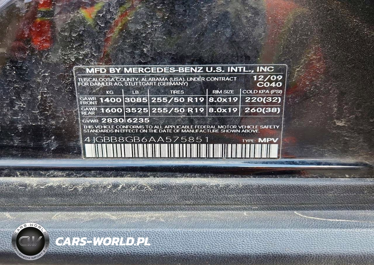 2010 Mercedes-Benz Ml 350 4Matic VIN:4JGBB8GB6AA575851 - 13