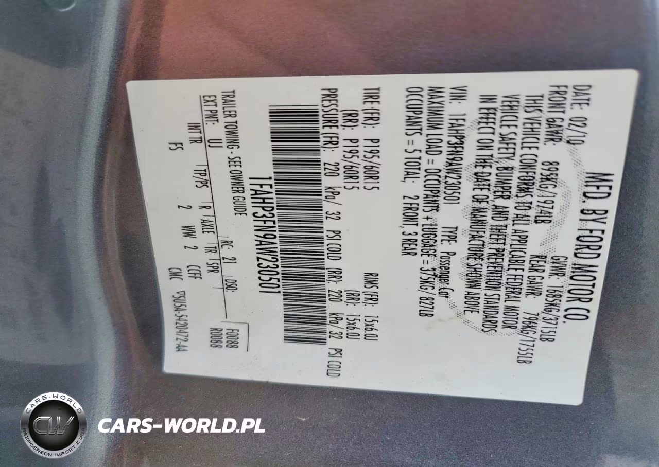 2010 Ford Focus Se VIN:1FAHP3FN9AW230501 - 12