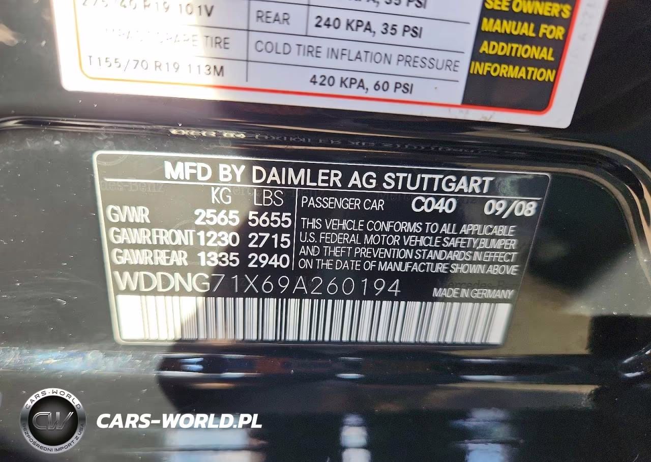 2009 Mercedes-Benz S 550 VIN:WDDNG71X69A260194 - 13