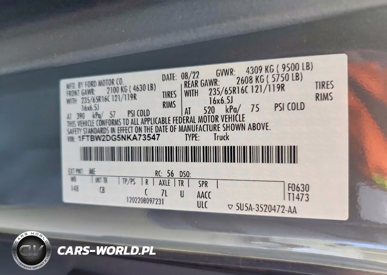 2022 Ford Transit T-350 VIN:1FTBW2DG5NKA73547 - 14