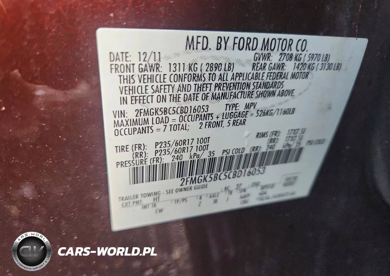 2012 Ford Flex Se VIN:2FMGK5BC5CBD16053 - 14