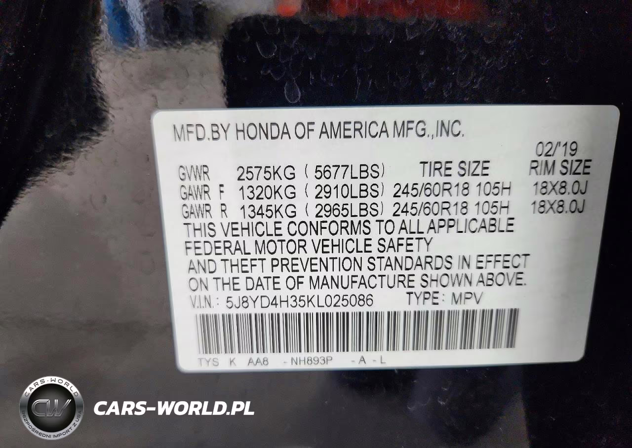 2019 Acura Mdx VIN:5J8YD4H35KL025086 - 14