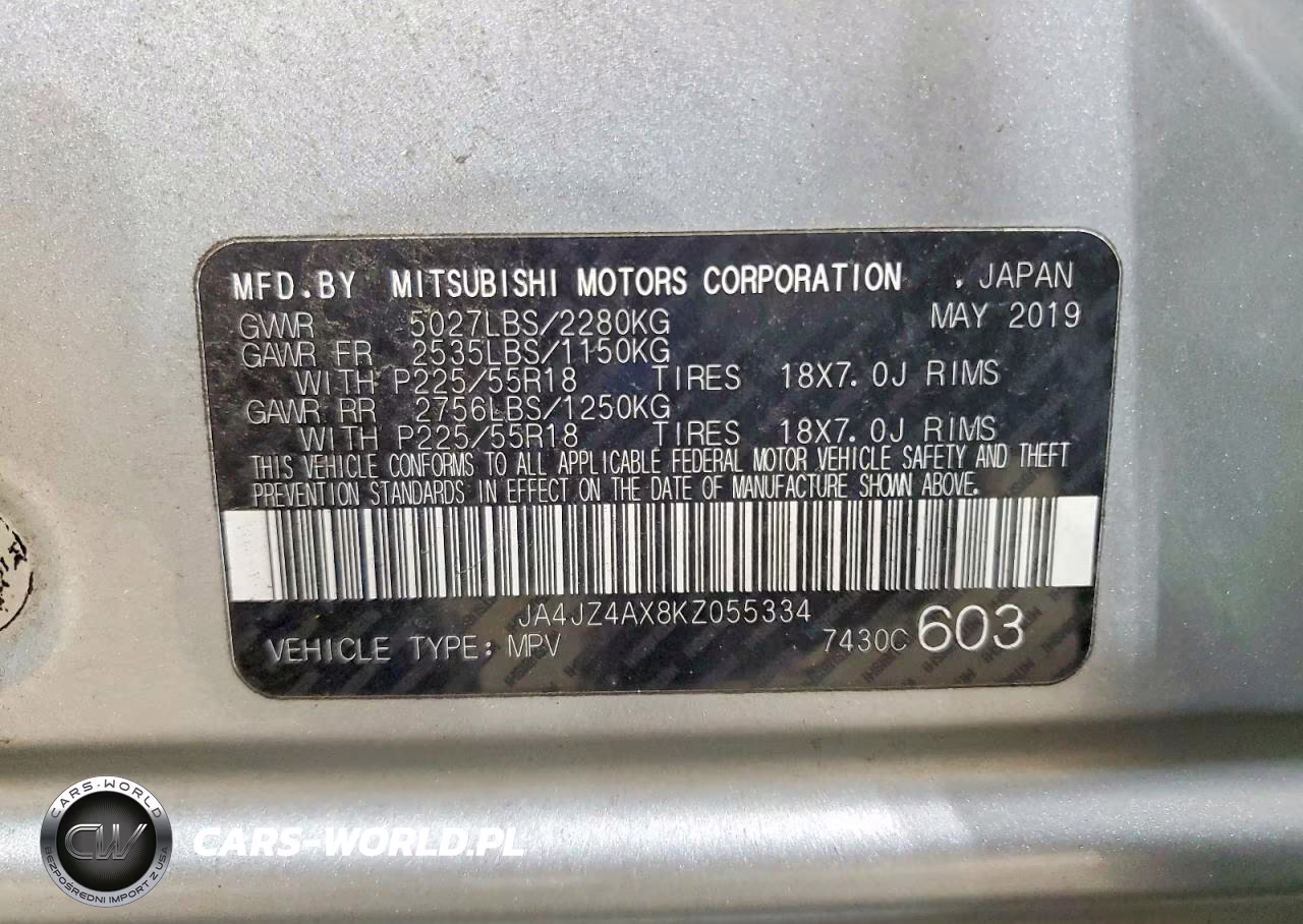 2019 Mitsubishi Outlander Gt VIN:JA4JZ4AX8KZ055334 - 13