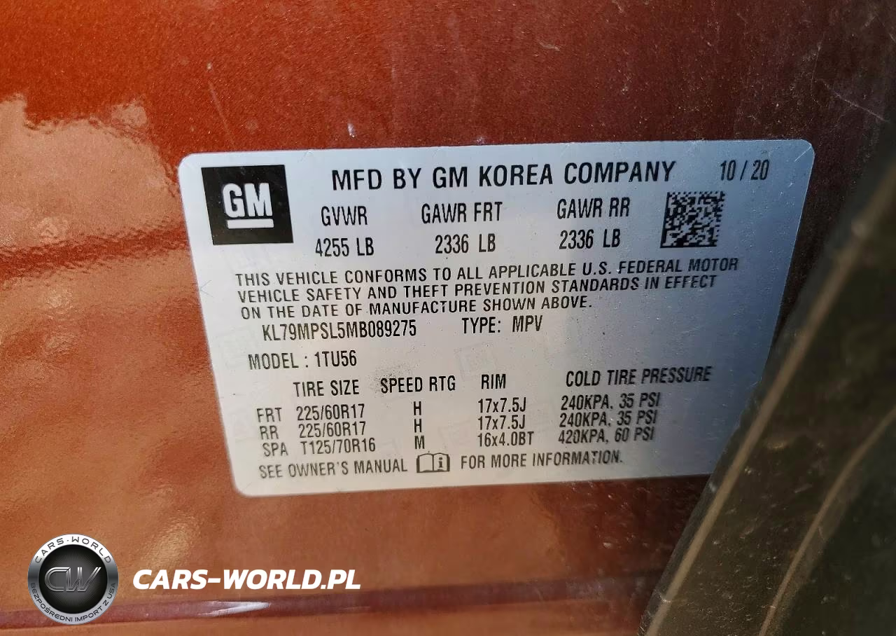 2021 Chevrolet Trailblazer Lt VIN:KL79MPSL5MB089275 - 13